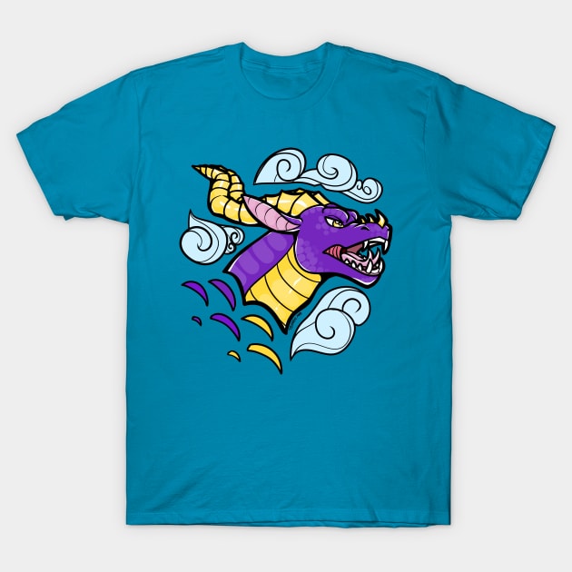 Dragon Skies - Purple T-Shirt by Temrin